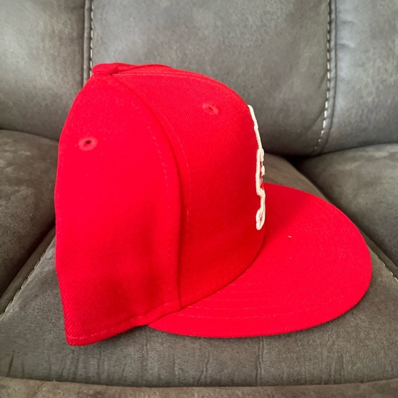 Cleveland Browns Hat Cap Fitted Size 7 1/4 Red New Era Elf Football 59FIFTY - Picture 4 of 8